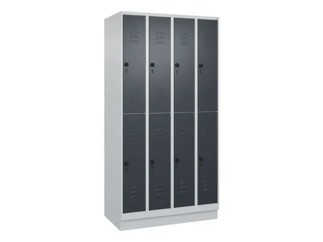 dubbeldekse locker,HxBxD 1950x1000x500mm,4x2vak.,vak B 250mm