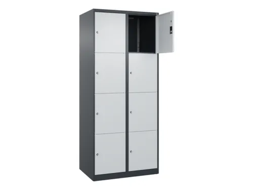 lockerkast,HxBxD 1850x800x500mm,2x4vakken,vak B 400mm,cil.-slot