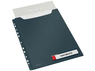 Insteekmap U-model Leitz Cosy harmonica A4 met perforatiestrip PP grij - 2