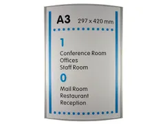 Menoor Deurbord Premium Gebogen A3