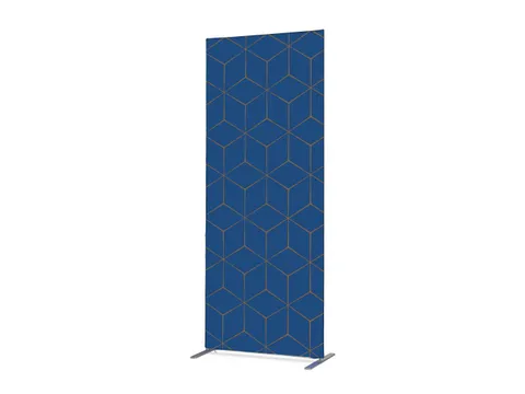 Scheidingswand Textiel Deco 85x200cm Hexagon Blauw-Bruin ECO