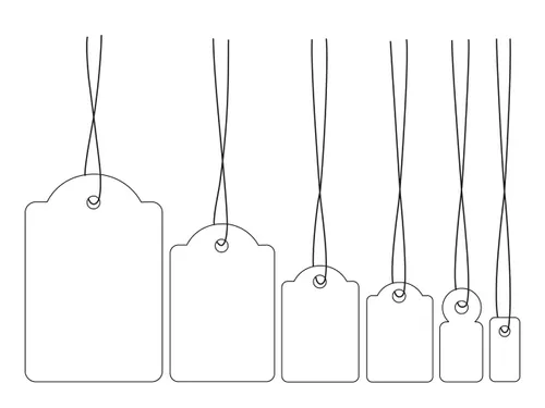 HERMA 6933 Hanglabel 18x28mm Wit karton met Wit draad 1000 stuks