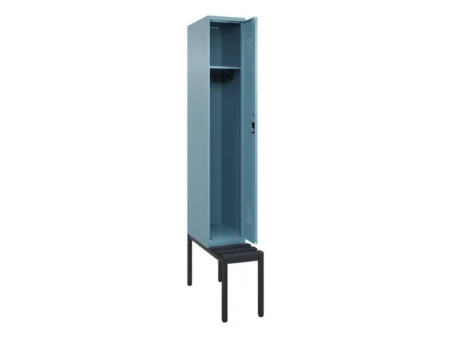 locker met bank,HxBxD 2120x300x815mm,1vak,vak B 300mm,cilinderslot
