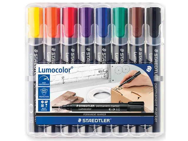 permanent marker Lumocolor 352, doos 8 stuks