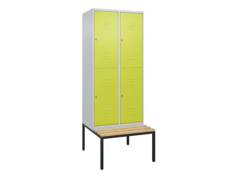 armoire vestiaire avec banc à deux niveaux HxlxP 2120x800x815mm