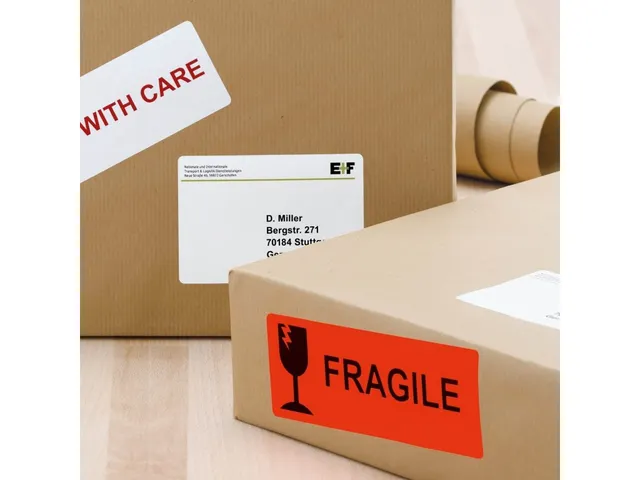 Waarschuwingsetiket 8326 Wit 50x142mm