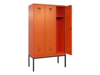 locker,HxBxD 2120x1200x500mm,3vak,vak B 400mm,cil.-slot,voetonderstel - 1