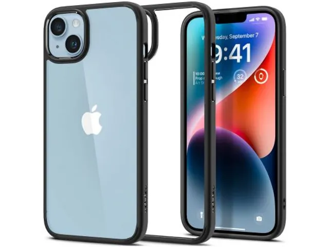 Spigen Ultra Hybrid Hardcase voor Apple iPhone 14 Transparant Zwart