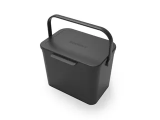 Bonton Mini afvalemmer GFT 5 liter zwart - 2