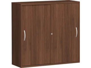 Schuifdeurkast 1150x1200x430mm Romp Noten Decor Front Noten - 1