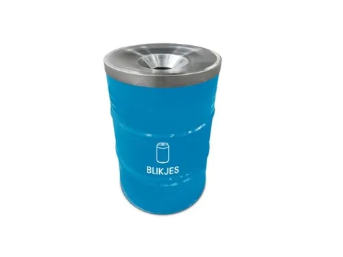 Afvalbak The BinBin Vlamvertragend Blikjes met inwerpopening 200 Liter
