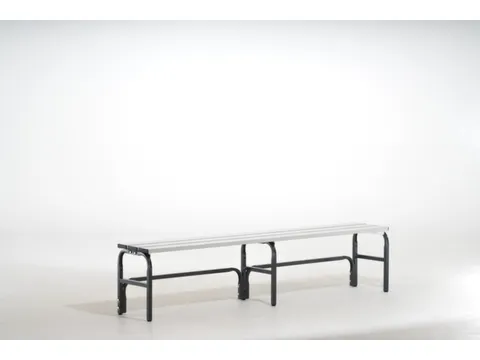 banc-patère HxL 450x2000mm barres alu RAL7016