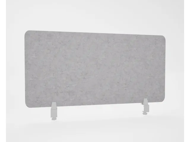 Akoestisch PET-vilt scheidingsscherm bureau lichtgrijs 60x120cm