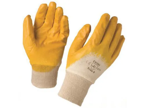 My-T-Gear N19120 mechanische nitril handschoenen, wit/geel, maat 9