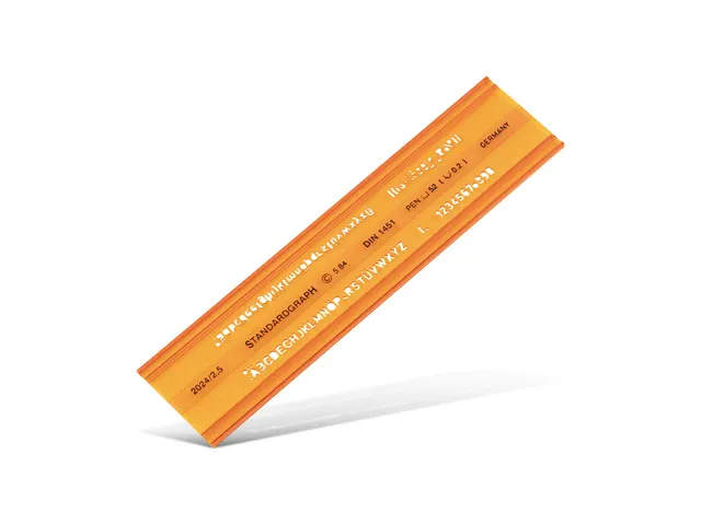 Lettersjabloon Standardgraph H-profiel vetgedrukt, recht 2,5mm