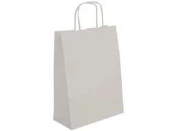 APLI Witte Kraft papier Draagtassen, 50 Stuks