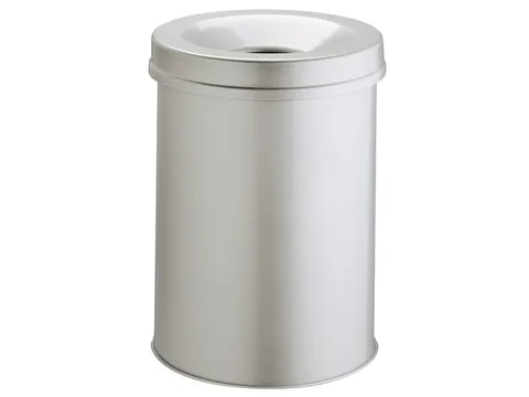 Vlamdovende Papierbak Safe Round 15 Liter Grijs