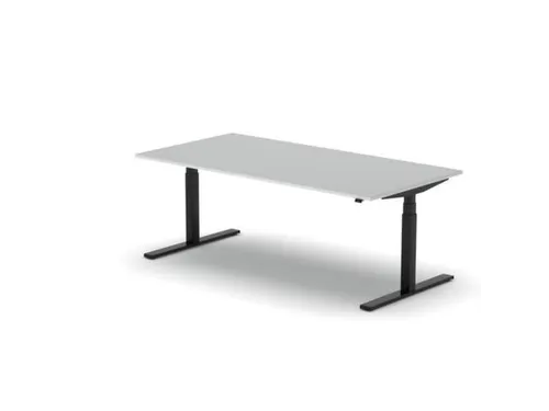 Elektrisch ihv bureau,HxBxD 650-1310x2000x1000mm,blad wit