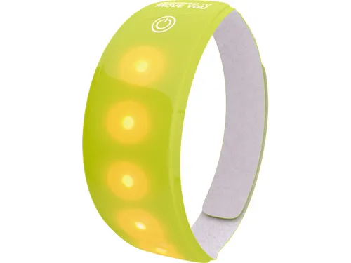 Lichtband Geel 5 Rode Leds Velcro Batterij