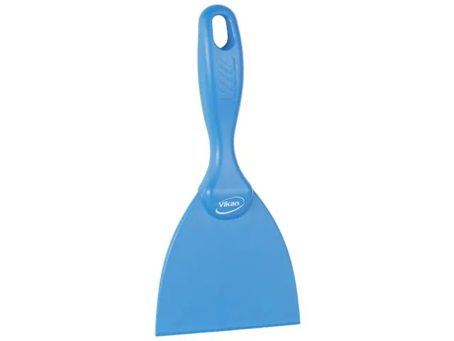 Vikan 40633 Hygiene Handschraper Recht 102mm Metaaldetecteerbaar Blauw