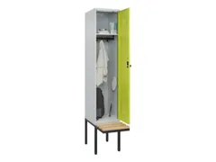locker met bank,HxBxD 2120x400x815mm,1vak,vak B 400mm,draaigrendel