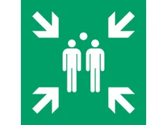 Pictogram bordje Djois Verzamelplaats 300x300mm groen