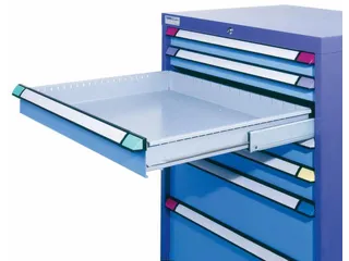 ladekast,HxBxD 1400x605x695mm,13lade(n),RAL7035,front RAL7035 - 6