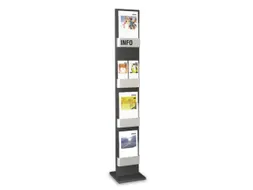 folderhouder,HxBxD 1750x300x300mm,v. 4xDIN A4,acryl planken