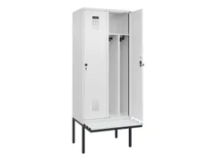 locker met bank,voor scheiding van kleding,HxBxD 2120x800x815mm,2vak