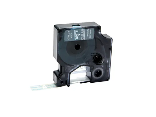 Labeltape Dymo 45020 D1 S720600 12mmx7m wit op transparant