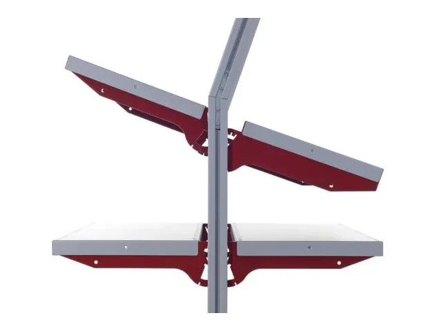 legbord,v. paktafel,BxD 1000x300mm,kantelbaar,RAL 9006/RAL 3003