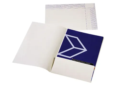 Binnenmap Djois A4 1 klep 180gr ivoor