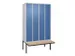 locker voor scheiding van kleding,HxBxD 2120x1200x815mm,4vak