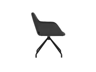 Conferentiestoel serie 129 Antraciet stof Zwart staal - 3