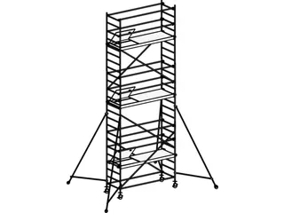 rolsteiger,reik H 7,4m,steiger H 6,64m,3platform(s),m. luik - 2