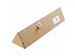 Tube d'expédition triangulaire 700x70mm cannelure simple Brun