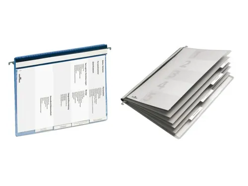 Dossiermap Durable Personeel 2555 A4 Blauw 5 vakken + hangrail
