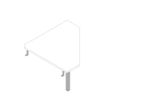koppelelement voor bureau,90 °,HxBxD 680-760x840x840mm,v. 4voeten