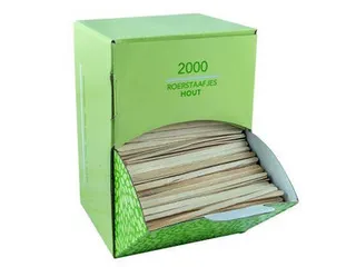 Roerstaafje FSC Hout 14cm 2000 stuks - 2