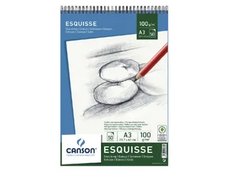 Schetspapier Canson Graduate Sketch 40vel 96gr A3 natuurlijk wit - 2