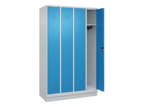 locker,HxBxD 1950x1200x500mm,4vak,vak B 300mm,cil.-slot,sokkel