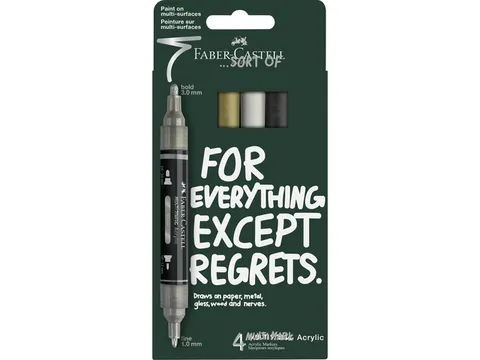 Acrylmarker Faber-Castell Multimark 4 stuks Classics kartonetui