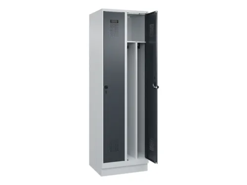 locker voor scheiding van kleding,HxBxD 1950x600x500mm,2vak