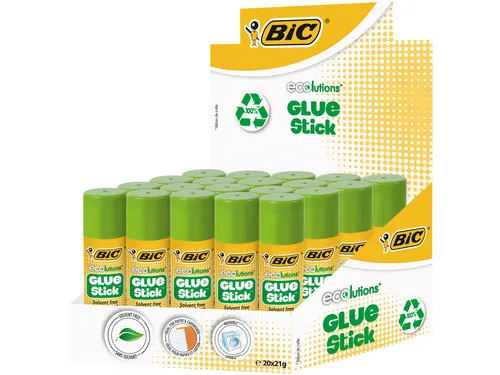 Lijmstift Bic ecolutions 21gr doos à 12+8 gratis