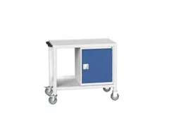 établi roulant HxlxP 910x1000x600mm plateau acier équipement : armo