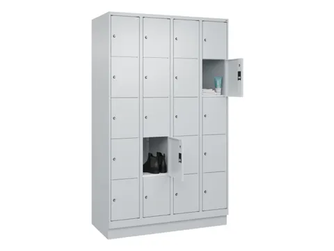 lockerkast HxBxD 1950x1200x500mm 4x5vakken cil.-slot sokkel