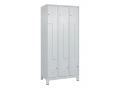 Z-garderobekast,HxBxD 1950x900x500mm,vak B 150/300mm,cil.-slot,voeten