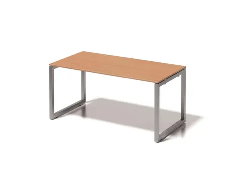 bureau,HxBxD 740x1600x800mm,blad beuken,sledeframe zilverkleurig