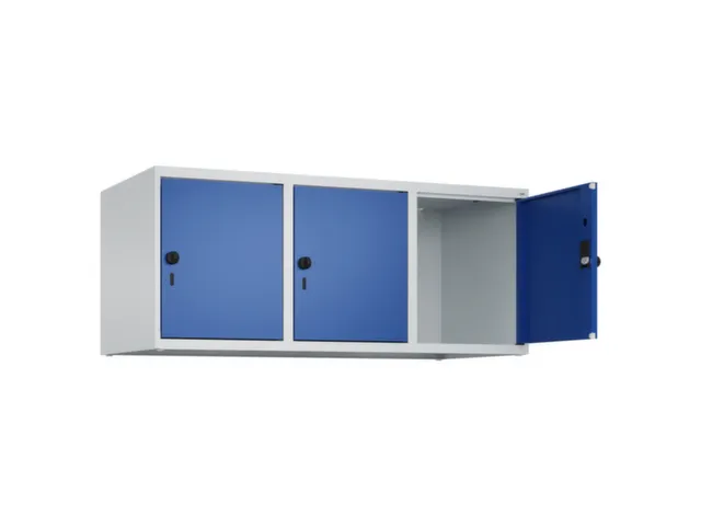 opzetkast,v. locker,3vak.,vak B 400mm,HxBxD 500x1200x500mm,vleugeldeur