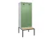locker met bank,voor scheiding van kleding,HxBxD 2120x800x815mm,2vak